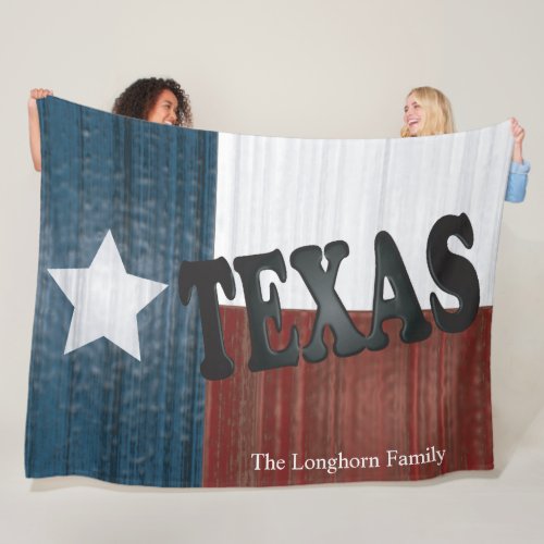 Texas Flag Design Fleece Blanket