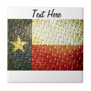 Texas Flag Diamond plated gear Tile