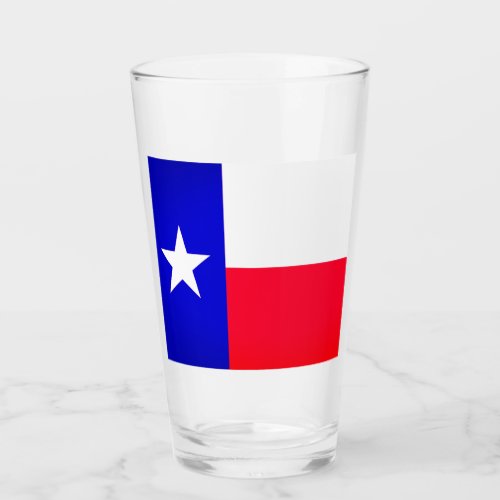 Texas Flag Drinking Glass