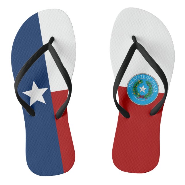 Texas flag flip flops (Footbed)