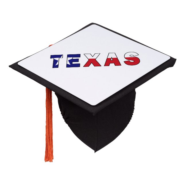 Texas Flag Graduation Cap Topper (Angled)