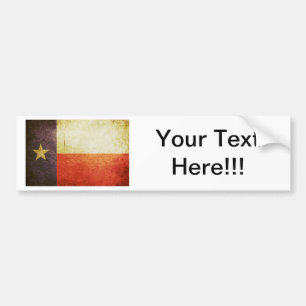 Texas Flag Grunge effect Bumper Sticker