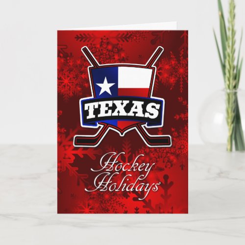 Texas Flag Hockey Christmas Card