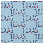 Texas Flag In The Word Texas on lt blue Fabric