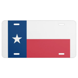 Texas Flag License Plate