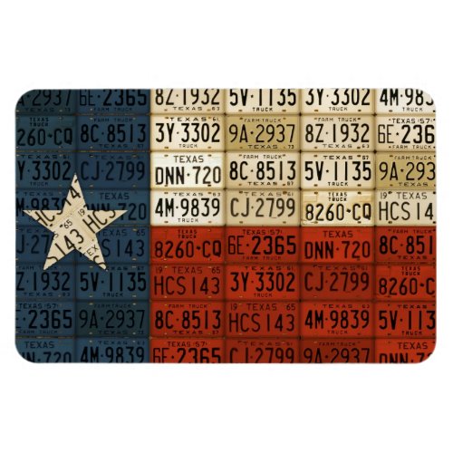 Texas Flag License Plate Art Lone Star State Magnet