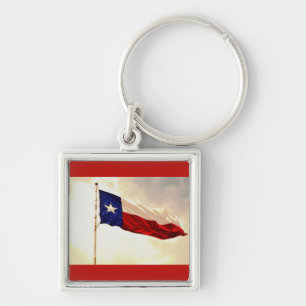 Texas Flag Lone Star Key Ring