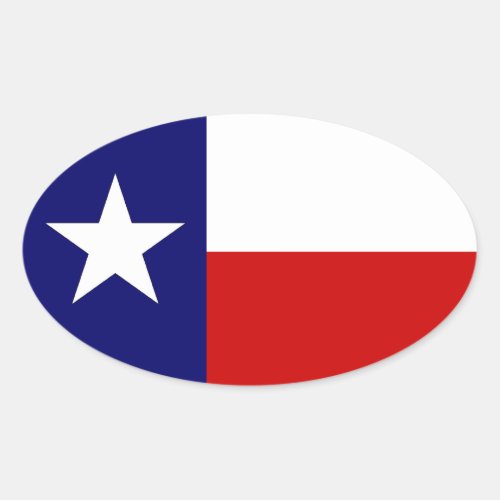 Texas Flag Lone Star State Travel Oval sticker