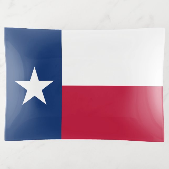Texas Flag ~ Lone Star State Trinket Tray (Front)