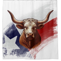 Texas flag & longhorn cow