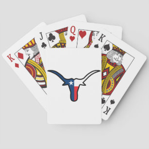 Texas Flag Longhorn Poker Cards