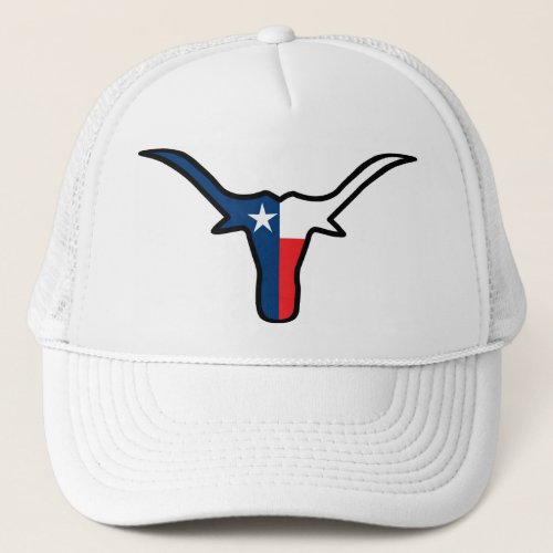 Texas Flag Longhorn Trucker Hat