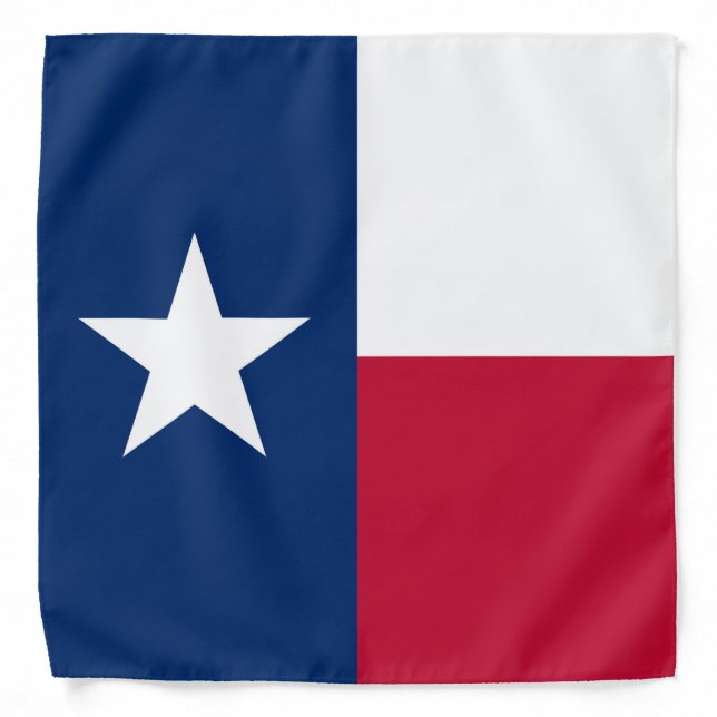 Texas Flag: Longhorns, The Texan Lone Star State Bandana (Front)