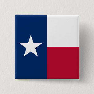 Texas Flag: Longhorns, The Texan Lone Star State Button