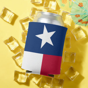 Texas Flag: Longhorns, The Texan Lone Star State Can Cooler