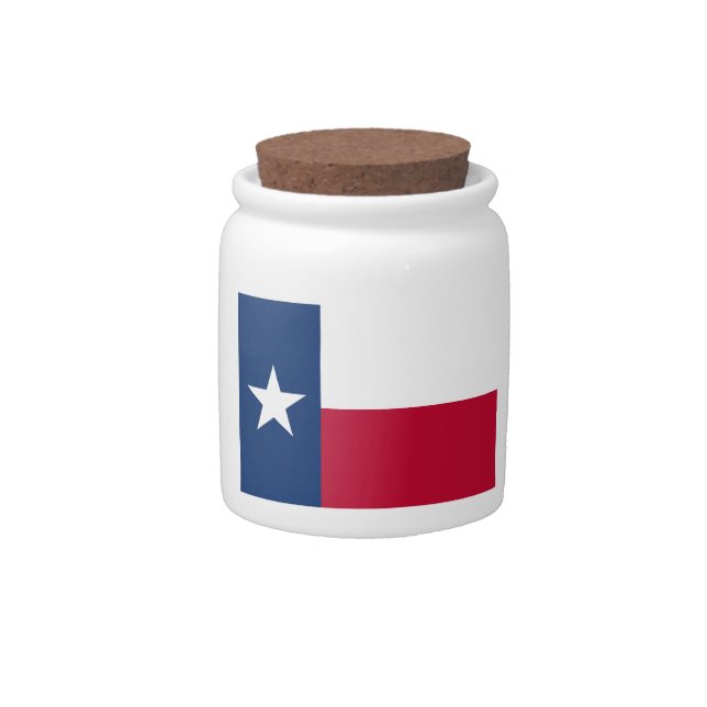 Texas Flag: Longhorns, The Texan Lone Star State Candy Jar (Front)