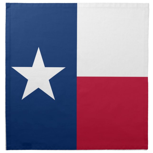 Texas Flag: Longhorns, The Texan Lone Star State Cloth Napkin (Front)