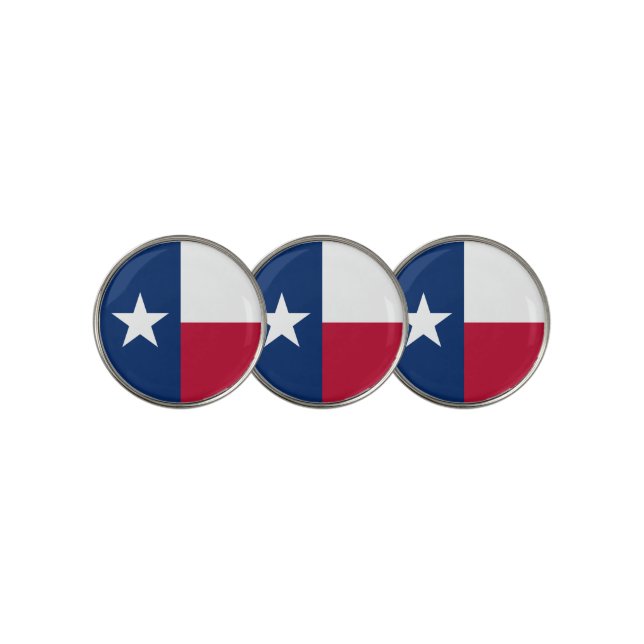 Texas Flag: Longhorns, The Texan Lone Star State Golf Ball Marker (3 Up)