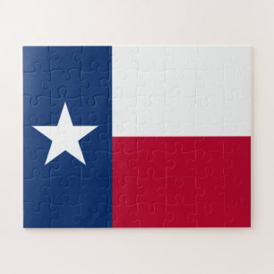 Texas Flag: Longhorns, The Texan Lone Star State Jigsaw Puzzle