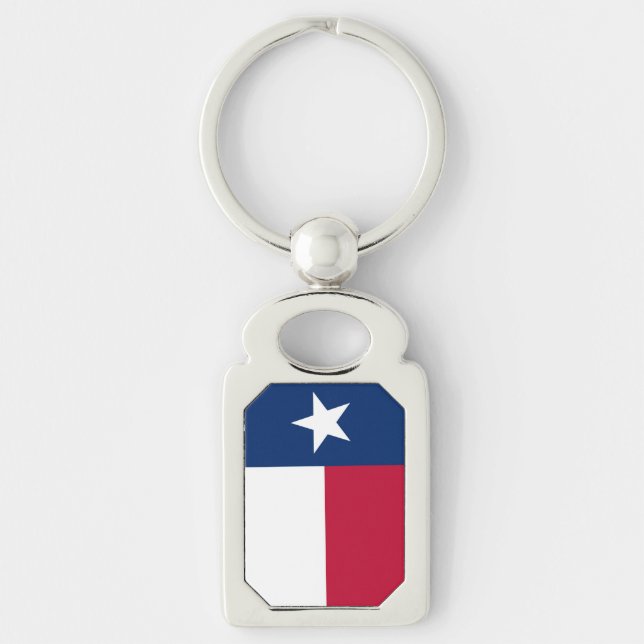 Texas Flag: Longhorns, The Texan Lone Star State Keychain (Front)