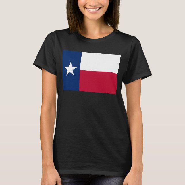 Texas Flag: Longhorns, The Texan Lone Star State T-Shirt (Front)