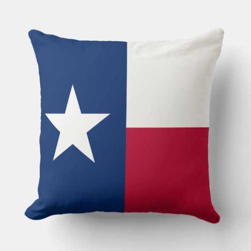 Texas Flag: Longhorns, The Texan Lone Star State Throw Pillow