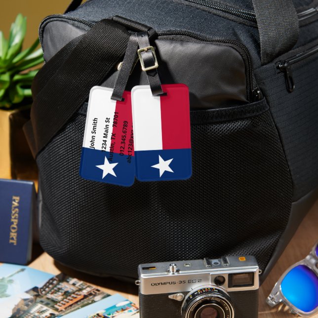 Texas Flag Luggage Tag (Front & Back)