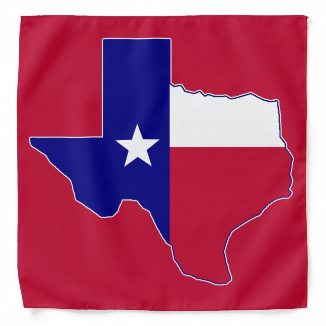 Texas Flag Map Bandana (Front)