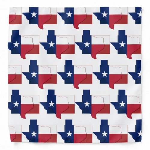 TEXAS Flag Map Bandana