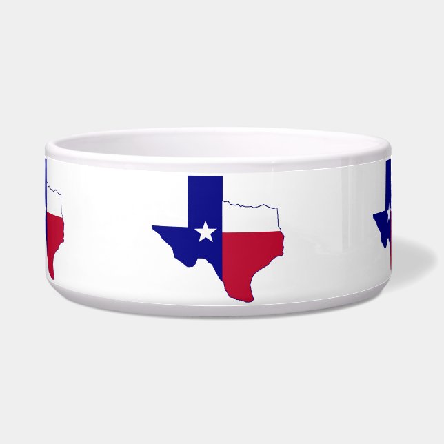 Texas Flag Map Bowl (Front)