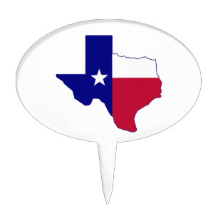 Texas Flag Map Cake Topper