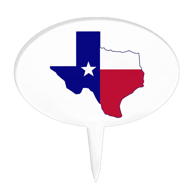 Texas Flag Map Cake Topper (Front)