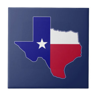 Texas Flag Map Ceramic Tile