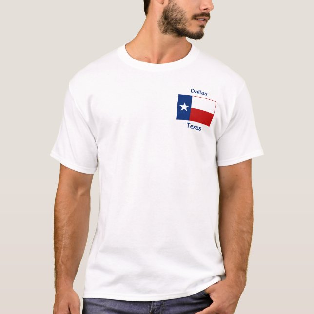 Texas Flag Map City T-Shirt (Front)