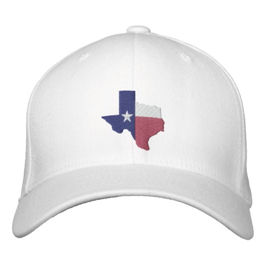 Texas Flag Map Embroidered Baseball Hat | Zazzle.com