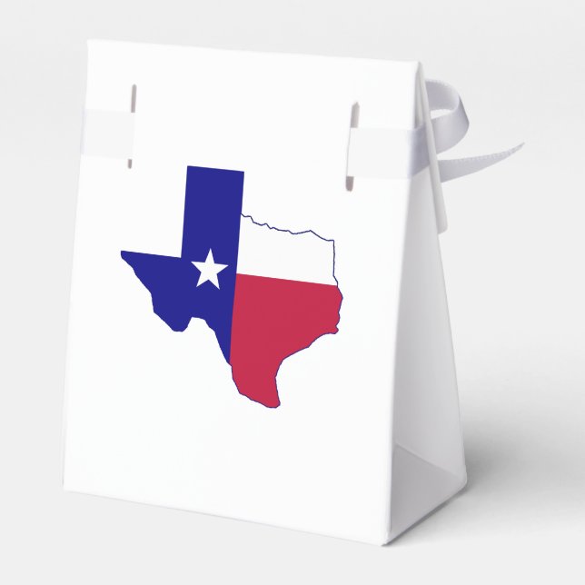 Texas Flag Map Favor Boxes (Back Side)
