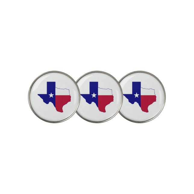 Texas Flag Map Golf Ball Marker (3 Up)