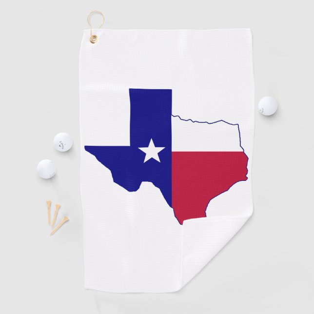Texas Flag Map Golf Towel (InSitu)