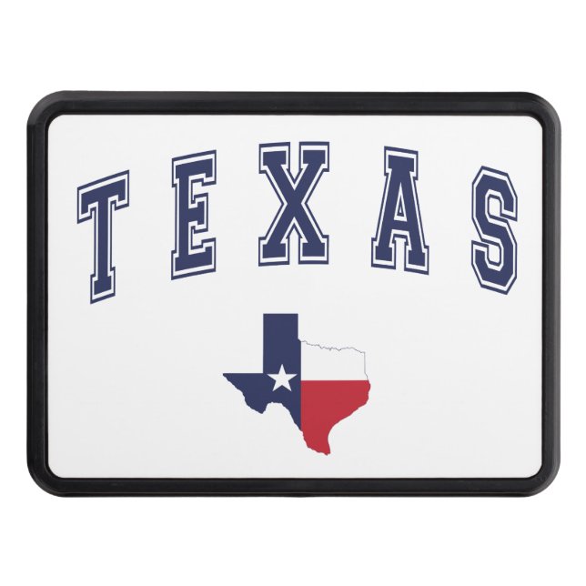 Texas Flag Map Hitch Cover (Front)