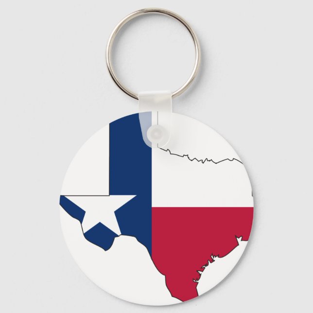 Texas Flag Map Keychain (Front)