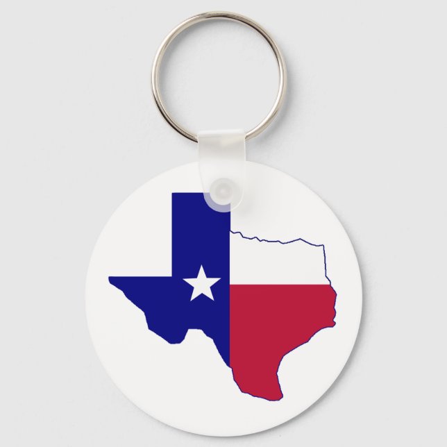 Texas Flag Map Keychain (Front)