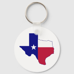 Texas Flag Map Keychain