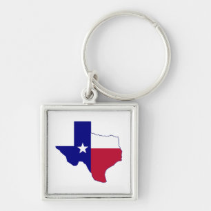 Texas Flag Map Keychain