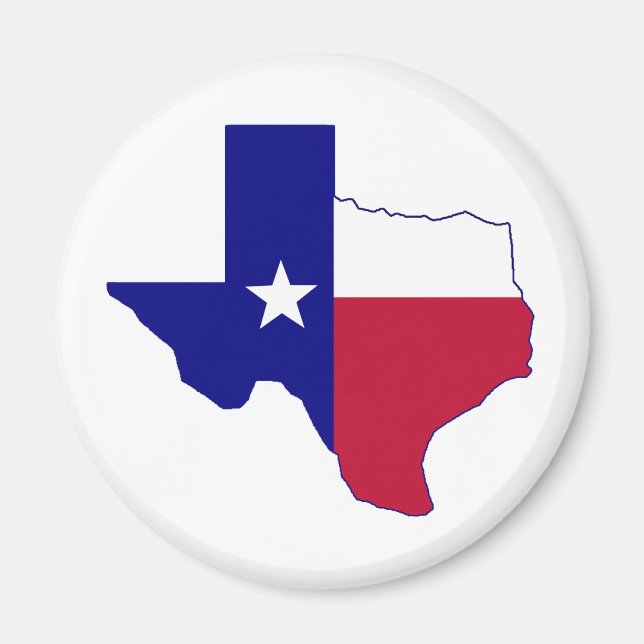 Texas Flag Map Magnet (Front)