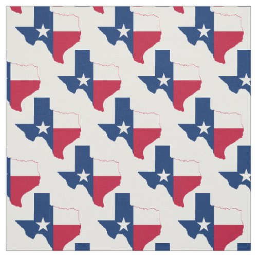 TEXAS Flag Map Outline Fabric