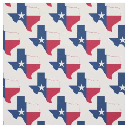 TEXAS Flag Map Outline Fabric