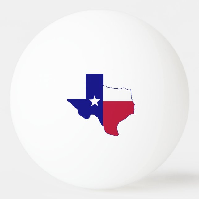 Texas Flag Map Ping Pong Ball (Front)