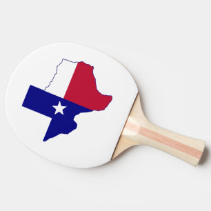 Texas Flag Map Ping Pong Paddle