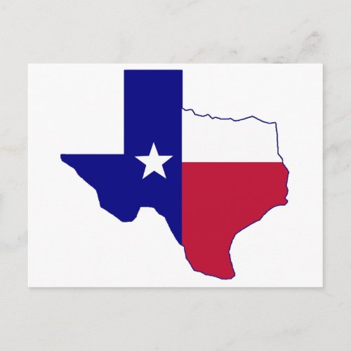 Texas Flag Map Postcard