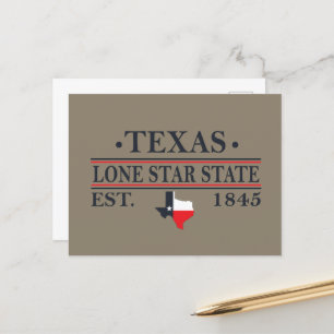 Texas flag map the lone star state holiday postcard